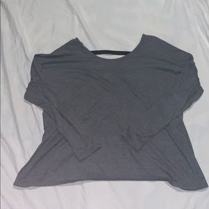 Open back long sleeve shirt